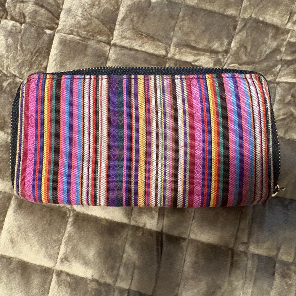 Boho Striped Zip-Around Wallet - Picture 2 of 4